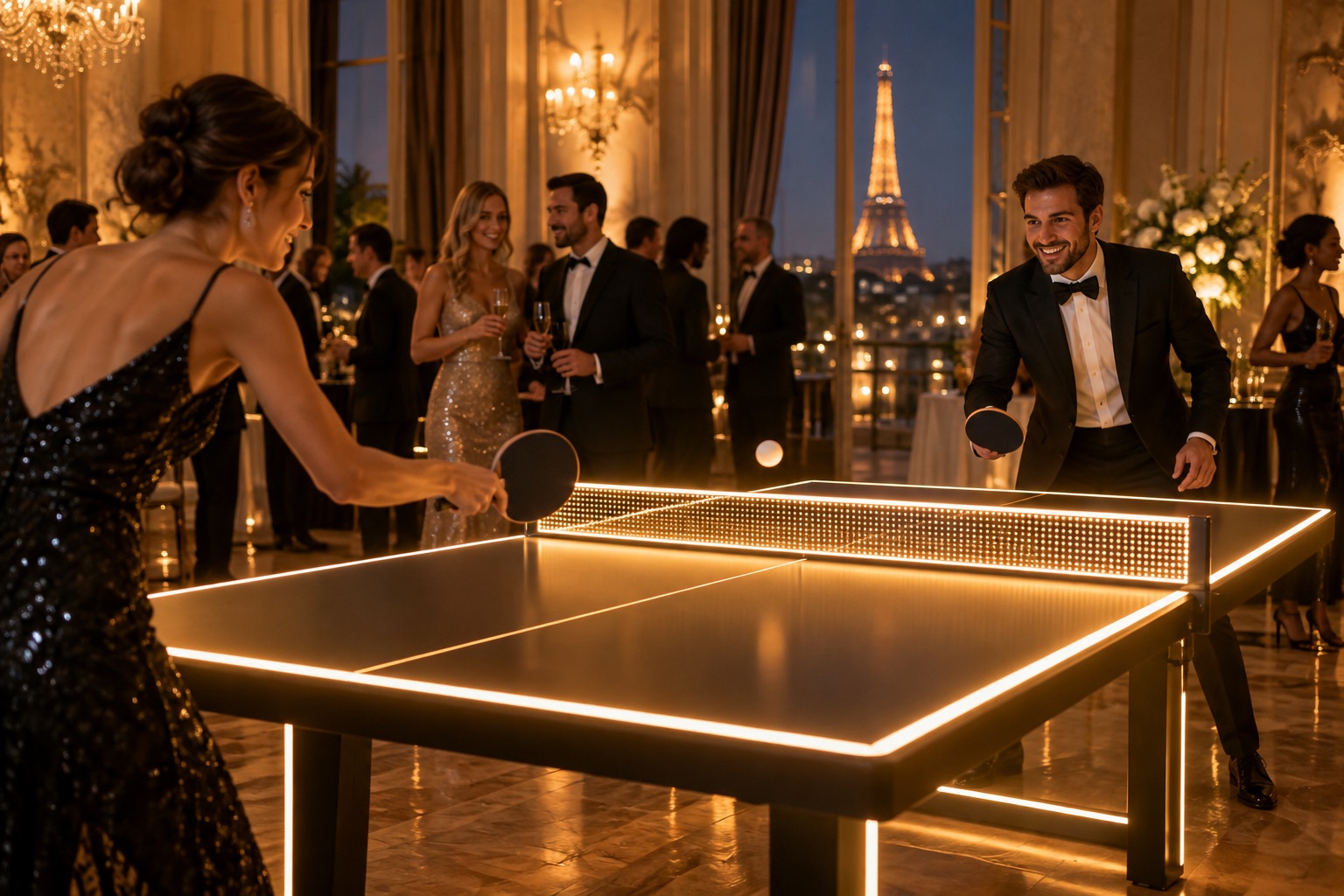 Visuel d’illustration : Location de table de ping-pong lumineuse