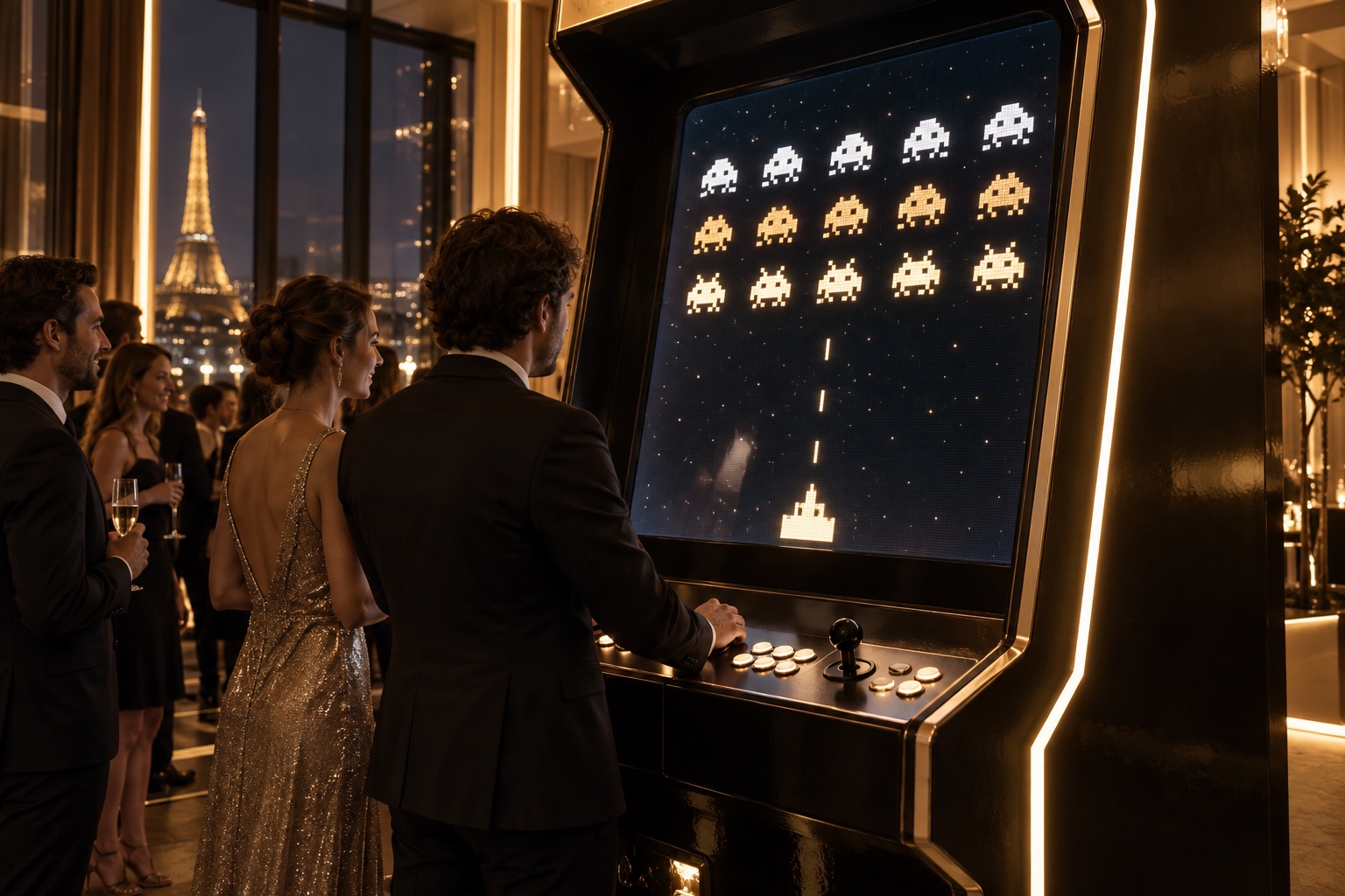 Visuel d’illustration : Location de borne arcade géante Space Invaders