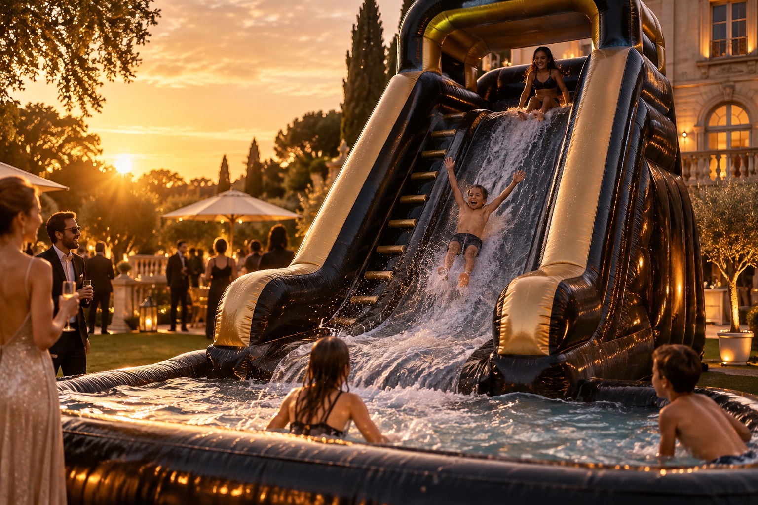 Visuel d’illustration : Location de toboggan gonflable sec ou aquatique